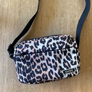 Ganni Leopard Shoulder Bag